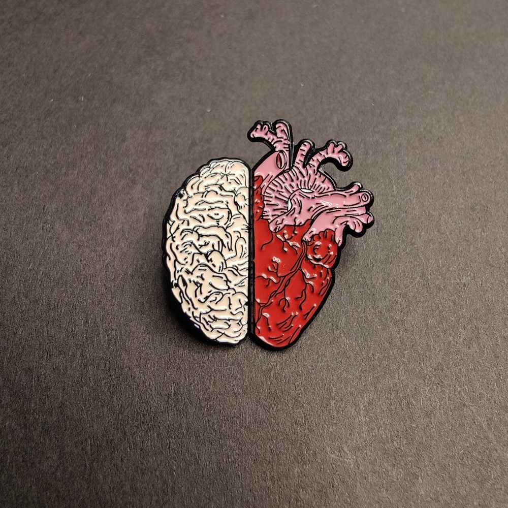 BOGO | Half Brain Half Heart Artsy Pin